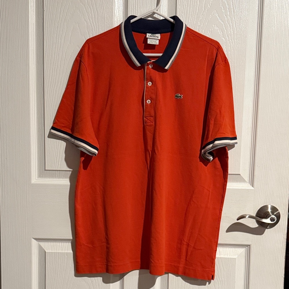 Lacoste Men's Vibrant Orange Polo Shirt